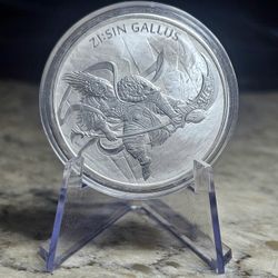 1 oz 2017 South Korea Zi:Sin Series Gallus  .999 Fine Silver