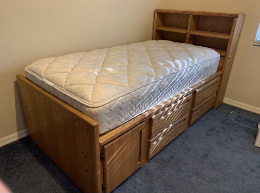 Twin Storage Bed with Mattress