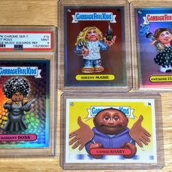 Topps Garbage Pail Kids Chrome 7  Radiant ROSS PLUS 3 FREE CELEBRITY CARDS
