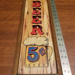 Vintage Americana Brand Wall Plaque. Last time I had Beer almost that Cheap, was .25 a Glass of Rolling Rock Draft in a Philly Basement Bar!