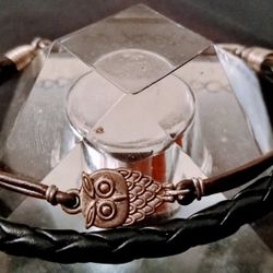 Leather Owl Bracelet
