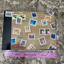 Fabric cover scrap book for photos and memorabilia