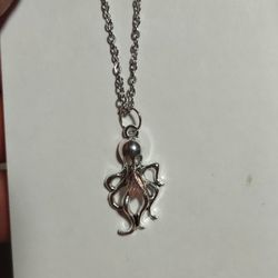 octupus pink tourmaline necklace 