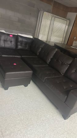 Brown sectional