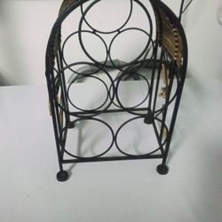 Rattan Bamboo Table Top Wine Rack 