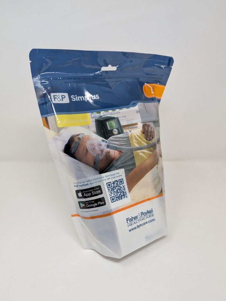 NEW F&P Simplus 400477 Factory Sealed Full Face Mask Large