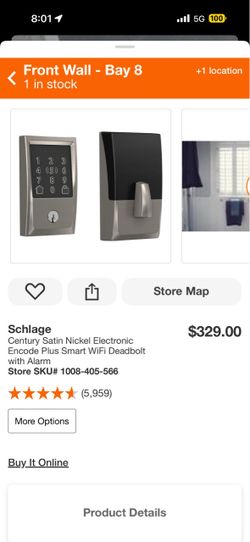 Schlage century smart WiFi lock