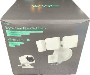 Wyze Wired 2.5k Floodlight Pro and Indoor Outdoor Security Camera V4 Bundle