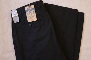 Dockers Marina 24/7 Khaki Men's Pants W40 L30 Black Classic Fit Flat Front NWT