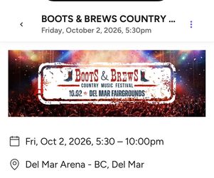 Boots & brews country concert