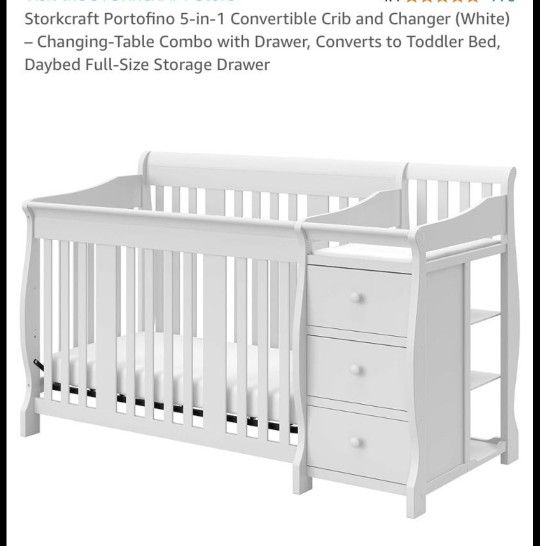 Crib With Diaper Change 
