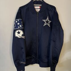 (NEW) Dallas Cowboys Satin Jacket