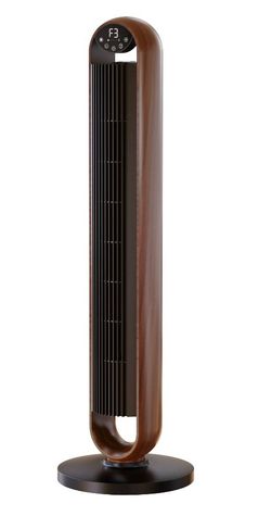 Better Homes & Gardens 40'' 5-Speed Oscillating Tower Fan with Remote Control, 3 Wind Modes, 12H Timer, Walnut & Black