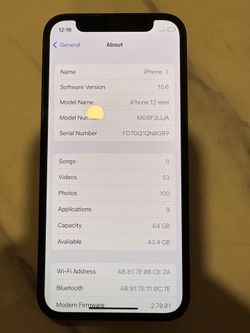 iPhone 12 mini 64GB Black