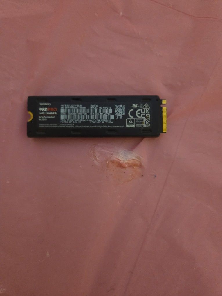 Ps5 Memory Storage Hard-drive Samsung 980 Pro With Heatsink 2tb Hard Drive