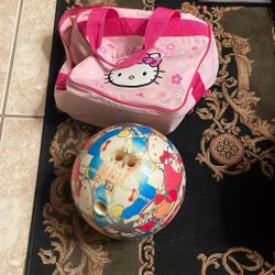 Hello Kitty Bowling Ball w/Bag