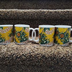 Set Of 4 commemorative Hilo Hattie Mugs