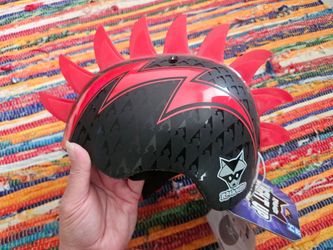 Raskullz Kids Helmet with Red Spikes and Lights