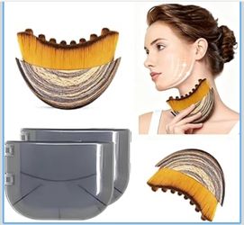 2PCS Lymphatic Contour Face Brush, Chin Jawline Sculpting Tool, Drainage Massager for Face & Neck,Ergonomic Design for Anti-Swelling & Fatigue Relief