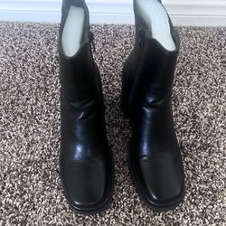 Black Combat Boots-Size 8