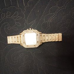 Men's Silver Diamond Watch 