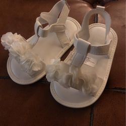 Carters Floral White Sandals