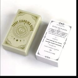 Tarot Learning Deck & Oracle Cards for Beginners - English Version, Paperboard Material, Fun Family Game for Birthdays & Spiritual Exploration, Learni