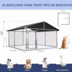 #C 78 x 78 inch outdoor dog enclosure, sturdy, dog mesh, large pet cage, steel fence with secure lock $ 80
