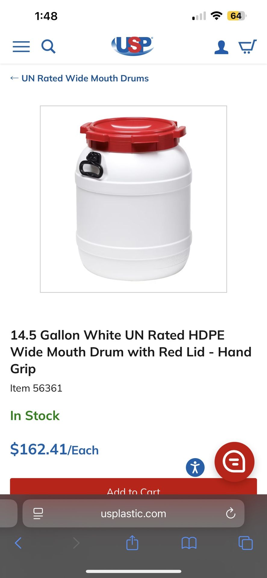 15 Gallon Open Top Drums