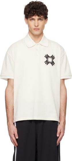 AMIRI Off-White Embroidered MA Quad Polo Large Authentic