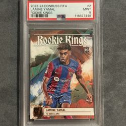 2023-24’ Donruss FIFA Lamine Yamal Rookie Kings PSA 9