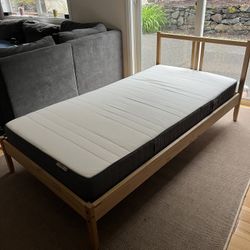 IKEA Twin Bed Frame And Mattress 