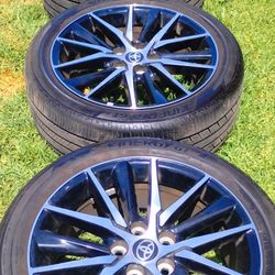 2024 TOYOTA 18" WHEELS WITH  LIKE NEW TIRES 235/45/18 TIRES FOR ANY CAMRY AVALON MATRIX LEXUS IS OR GS WITH 5X114