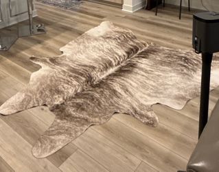 Genuine Brazilian Brindle Cowhide Rug – 100% Natural Hair-on-Hide