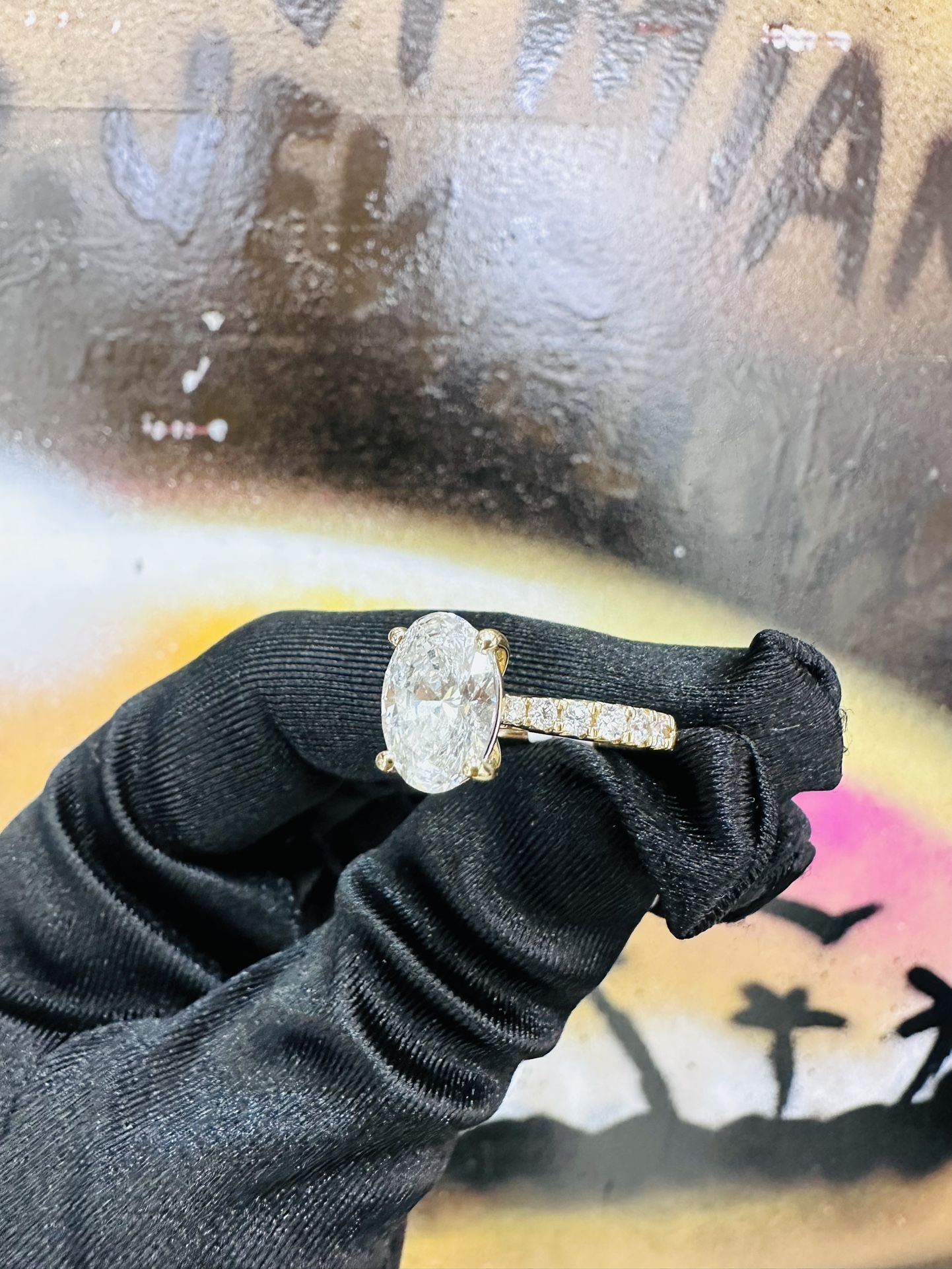 14k Oval Shape Engagement Ring