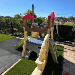 Alpine Ridge Kid Climber And Slide Outdoor Toddler Playground