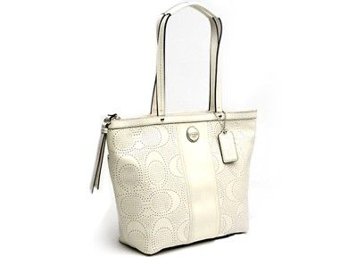 Coach on sale perforated tote