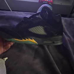 Jordan 5s Aqua Size 5.5 Youth 