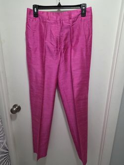 Preppy Lady Silk Pink Pants Size 8