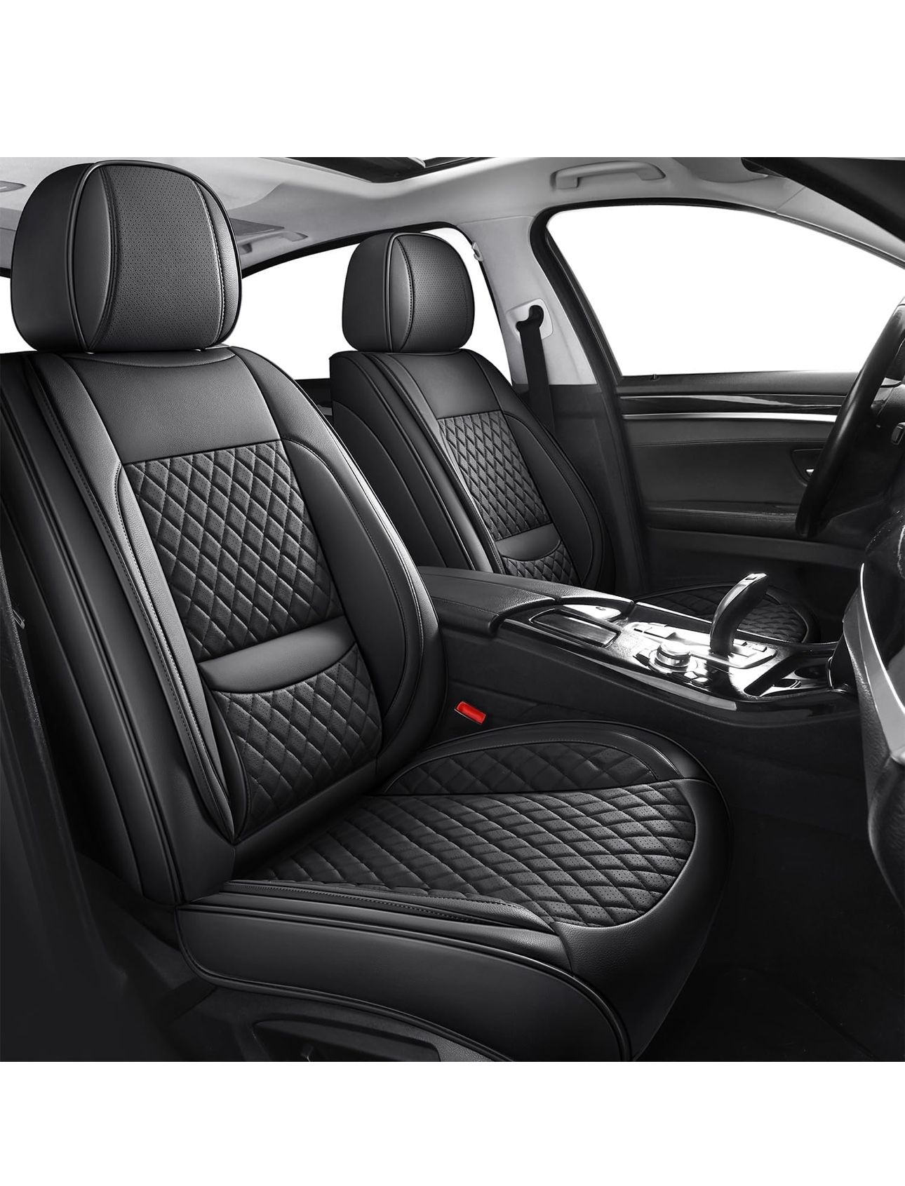 Seat Covers Full Coverage,Waterproof Car Seat Covers Full Set Leather Car Seat Protector Automotive Seat Covers Universal Vehicle Cushion Cover Fit fo