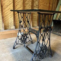 Antique Singer Sewing Table Cast Iron Base