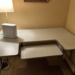 Computer Desk With Adjustable Keyboard Tray