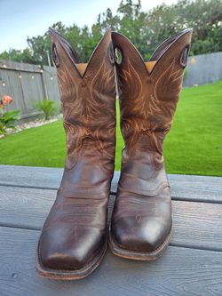 Ariat Men's Circuit Striker Weathered Brown Punchy Toe Cowboy Boots size 11.5