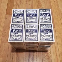 Lot of 60 Unsealed Decks of Bee Playing Cards Blue *See Details*