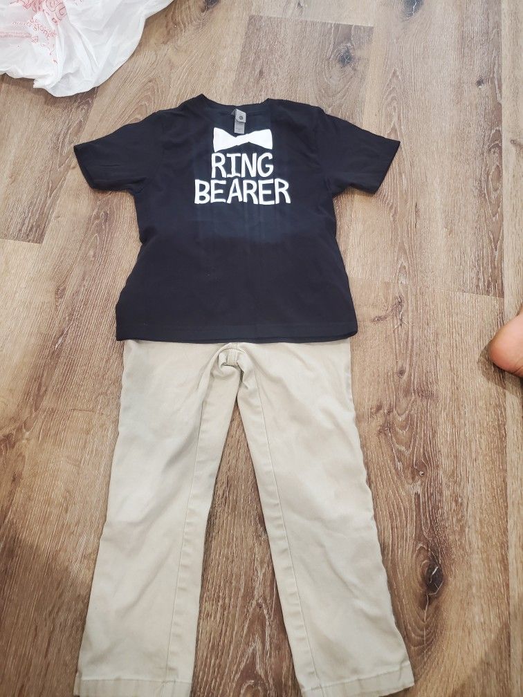 Ring Bearer tshirt and a pants size 5