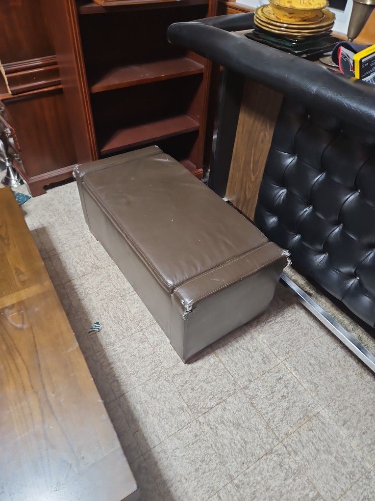 Leather Ottoman
