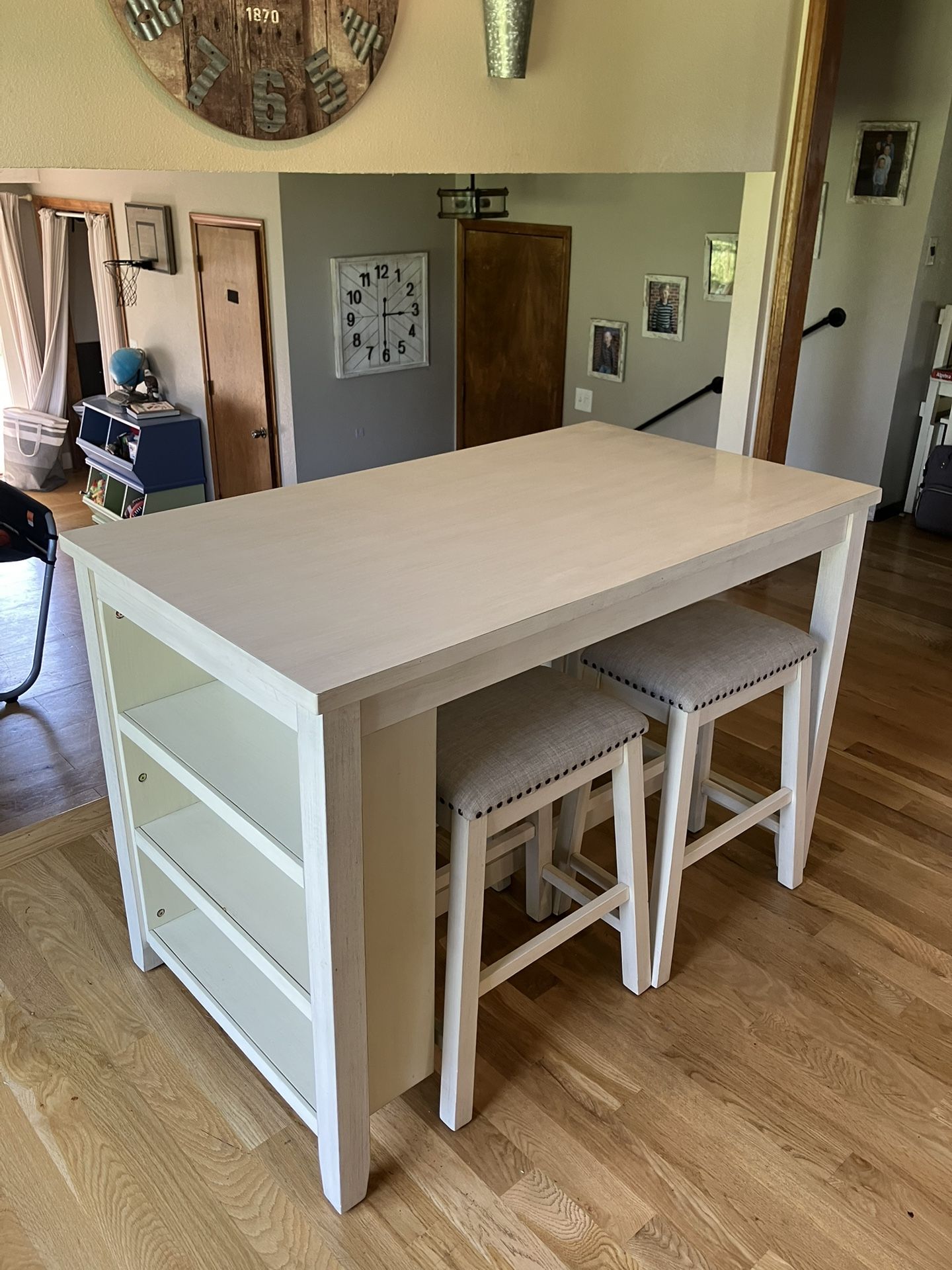 Kitchen Table With Shelves
