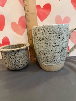 World Market Speckled Stoneware Mug and Cup Set