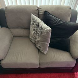 Modern Gray Couch, Loveseat, and Chair
