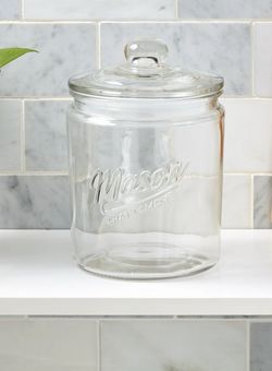Mason glass canister 64oz